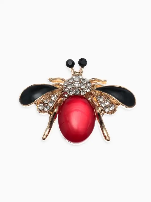 Брошь &laquo;Муха&raquo;, в полете, цветная в золоте