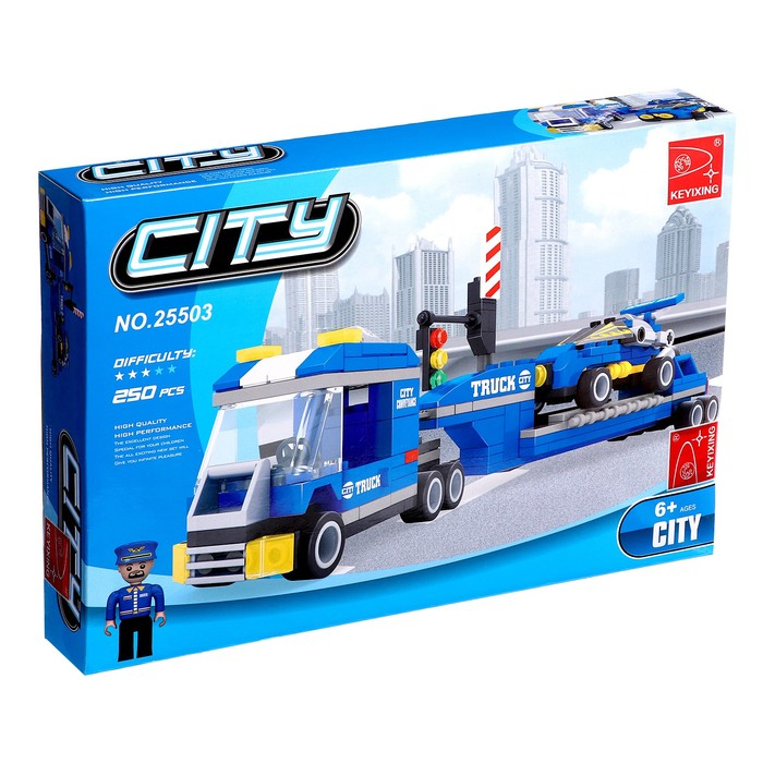 Конструктор «Тягач с прицепом», 248 деталей Конструктор «Тягач с прицепом», 248 деталей