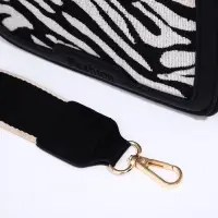 Сумка женская кросс-боди на молнии, 18&times;7&times;16 см, с животным принтом, чёрная