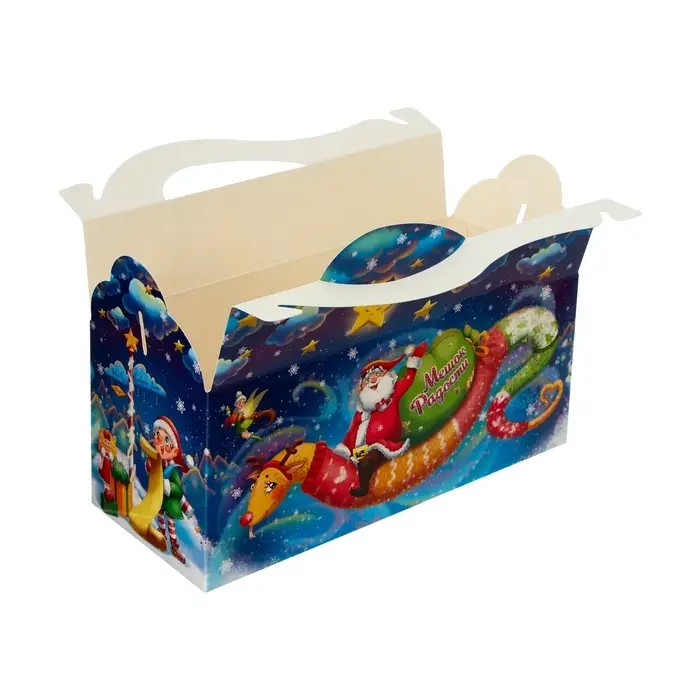 Подарочная новогодняя коробка «Мешок радости» 23×10×10 см