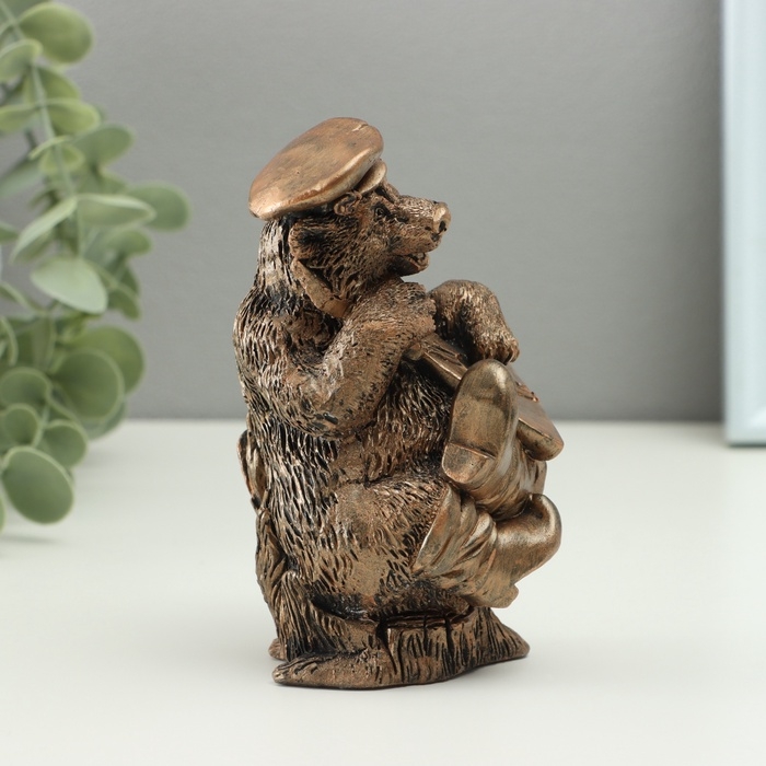 Фигура Фигура "Медведь с балалайкой" 12см, бронзовый