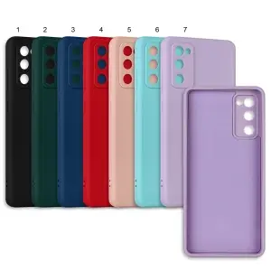 Чехол для Samsung S20 FE цветной силикон