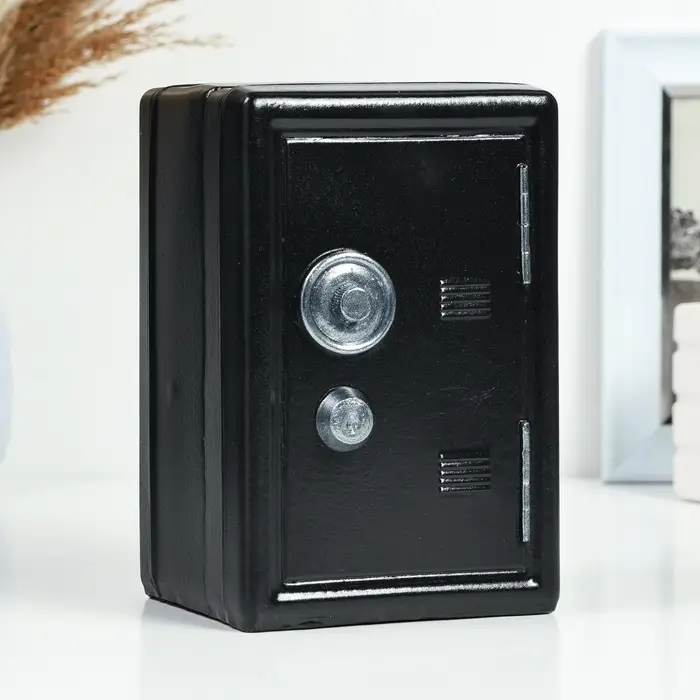 Копилка для денег &laquo;Сейф&raquo;, гипс, чёрный, 12&times;10&times;18 см