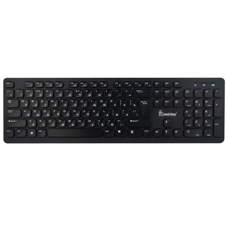 Клавиатура беспроводная мультимедийная Smartbuy ONE 252 черная (SBK-252AG-K)/20
