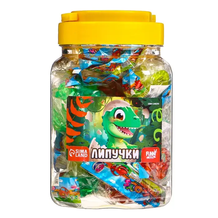 Липучка «Булава»дино, МИКС, в банке Липучка «Булава»дино, МИКС, в банке