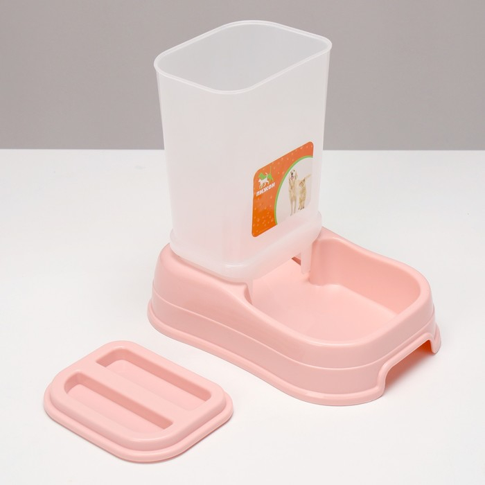 Автокормушка 1,5 л, 23,5 х 16 х 24 см, розовая Автокормушка 1,5 л, 23,5 х 16 х 24 см, розовая