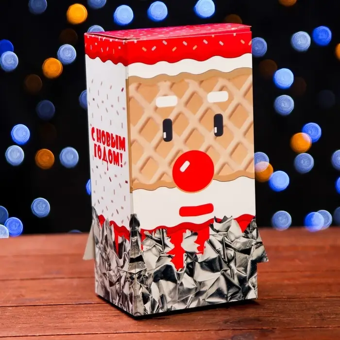 Подарочная коробка «С Новым годом» 10.1×8.2×20.2 см