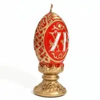 Декоративная свеча фигурная &laquo;Пасхальное яйцо резное&raquo;
