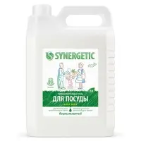 Средство для мытья посуды Synergetic, антибактериальный гель, биоразлагаемый, алоэ вера, 5 л