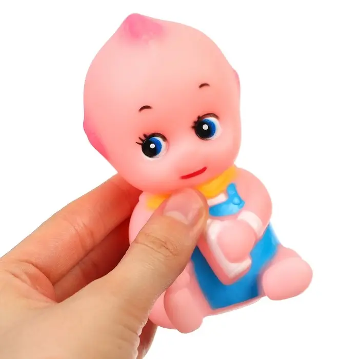 Резиновая игрушка для ванны Крошка Я &laquo;Пупсик&raquo;, 10 см, с пищалкой, 1 шт.