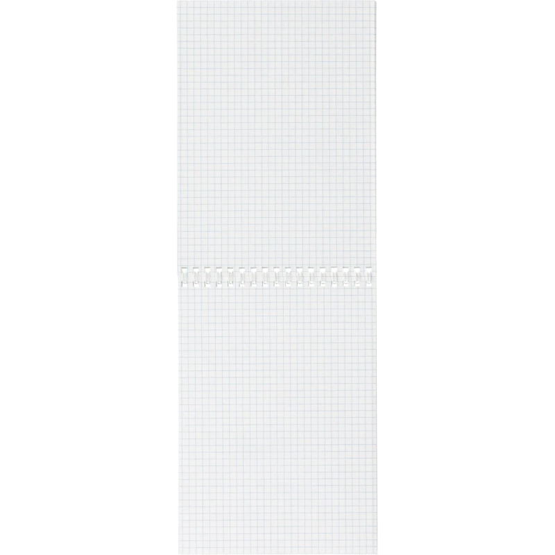 Блокнот А5 60л Attache Metallic Голубой клетка, греб, картон, фольга