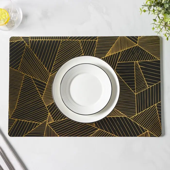 Салфетки сервировочные на стол Magistro, 4 шт., 45&times;30 см, чёрные