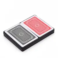 Карты игральные пластиковые Lucky flower, 2 колоды по 54 шт., 8.7&times;5.7 см