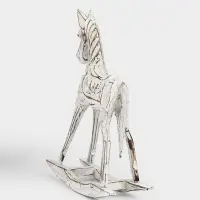 Сувенир интерьерный &laquo;Лошадка-качалка&raquo;, 27&times;7.5&times;32 см, дерево, белый антик