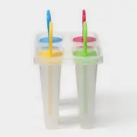 Форма для мороженого Доляна &laquo;Симпл&raquo;, 12.5&times;7&times;10 см, 4 ячейки, 50 мл, пластик, прозрачная