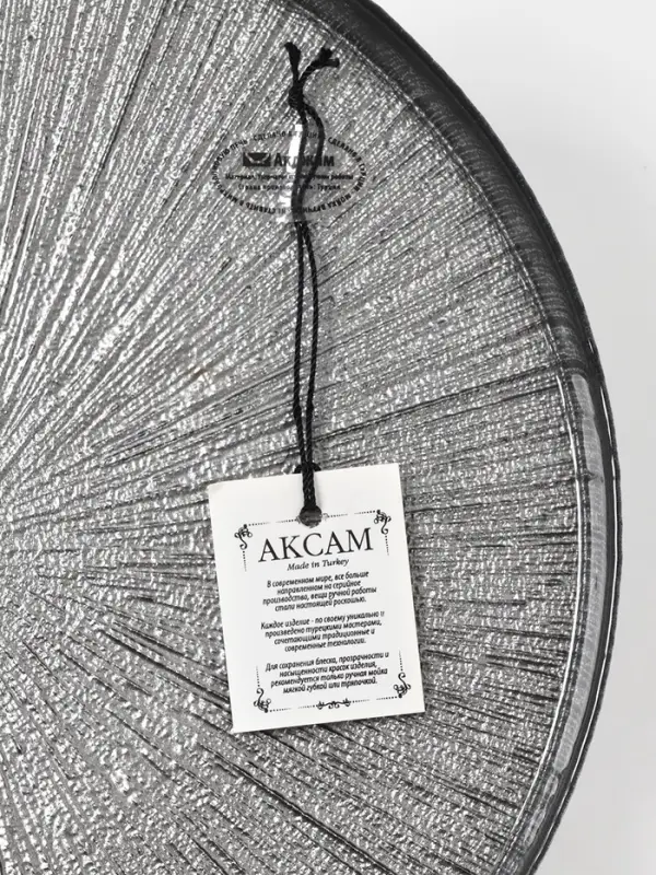 Блюдо для торта &laquo;Кувшинка&raquo;, d=28 см, на ножке, стекло, серебристое