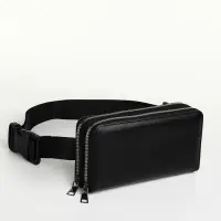 Сумка мужская на плечо TEXTURA, портмоне - клатч, чёрная