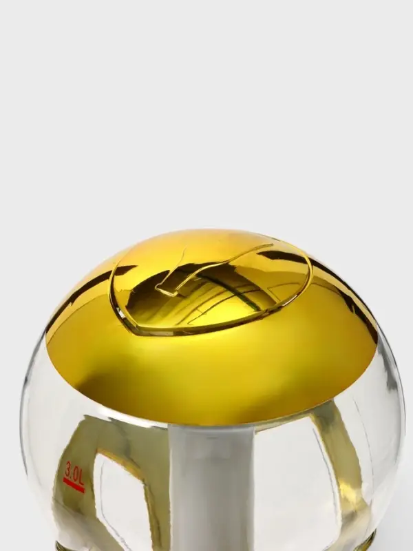 Башня пивная &laquo;Шар&raquo;, колба 3 л, ёмкость для льда, подсветка, пластик, золотистая