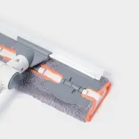 Швабра для окон на зажимах 28&times;8 см, с телескопической ручкой 103-145 см, 2 насадки из микрофибры 45+180 поворот