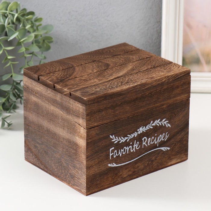 Шкатулка дерево  Шкатулка дерево "Прямоугольная" тёмно-коричневая 14,5х18х14 см