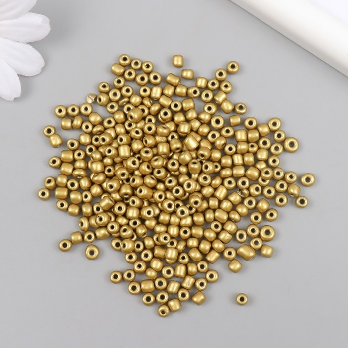 Бисер стекло 6/0  Бисер стекло 6/0 "Бронза" металлик 450 гр