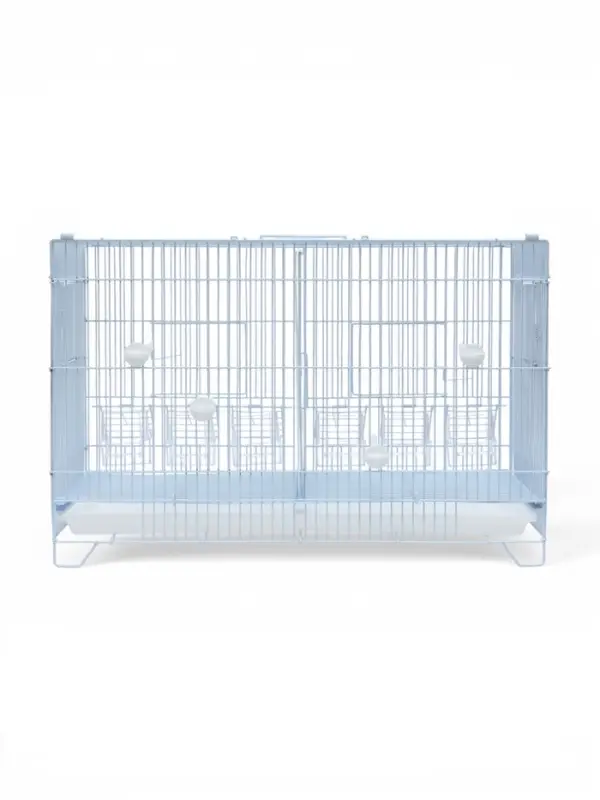 Клетка для птиц пролётная укомплектованная Bd=5/2w, 62&times;27&times;40 см, белая