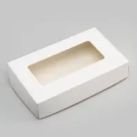 Контейнер навынос, с окном, белый, 20&times;12&times;4 см