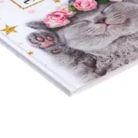Дневник школьный для 1-11 классов, &laquo;Котенок с розами&raquo;, твёрдая обложка 7БЦ, глянцевая ламинация, 40 листов