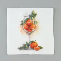 Салфетки новогодние бумажные &laquo;Мандариновое настроение&raquo;, 33&times;33, 2 слоя, 20 шт.