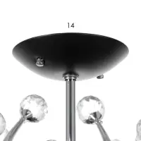 Светильник потолочный BayerLux &laquo;Марианна&raquo;, люстра 8хЕ27, 40 Вт, чёрный, 77&times;77&times;33 см