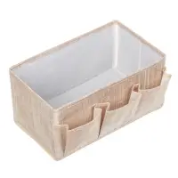 Комплект коробов тм VETTA ЛЁН, текстиль, бежевый, 25х15х12см, 2 шт