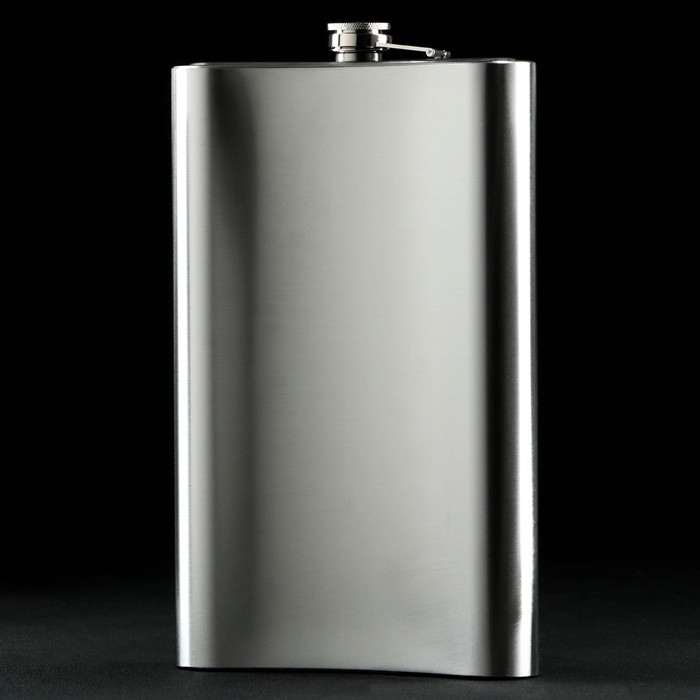 Фляжка ГИГАНТ «Мера», 1920 мл, серебристая Фляжка ГИГАНТ «Мера», 1920 мл, серебристая