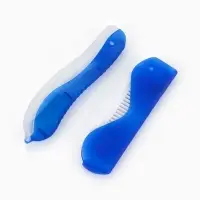 Дорожный набор, 2 предмета: расчёска, щётка, 5.5&times;11(&plusmn;1) см, голубой