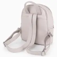 Рюкзак-мини женский на молнии, с карманом, размер 22&times;12&times;25 см, бежевый