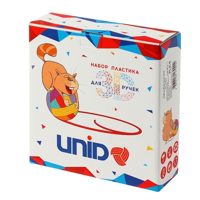 Пластик UNID PLA-6, для 3Д ручки, 6 цветов в наборе, по 10 метров Пластик UNID PLA-6, для 3Д ручки, 6 цветов в наборе, по 10 метров