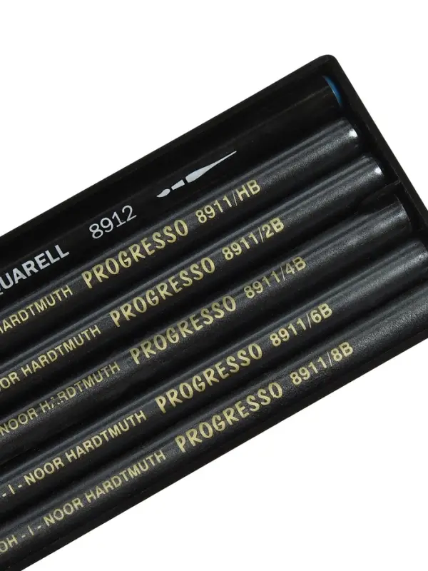 Набор карандашей цельнографитовых Koh-I-Noor. PROGRESSO 8915, 6 штук, разной твёрдости, круглый