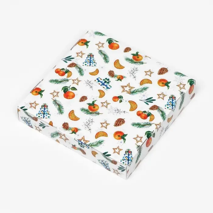 Коробка самосборная «Новогоднее настроение », 16×16×3 см