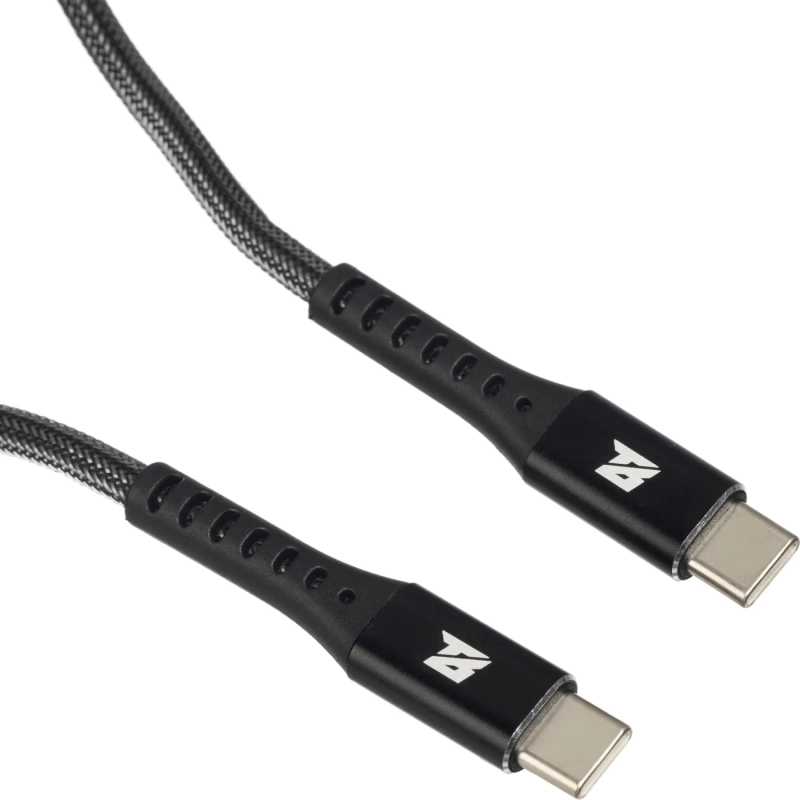 Кабель 60W, 3A, 1м, Type-C to Type-C,&nbsp; нейл, черный BT-JCBL-010/U210CC