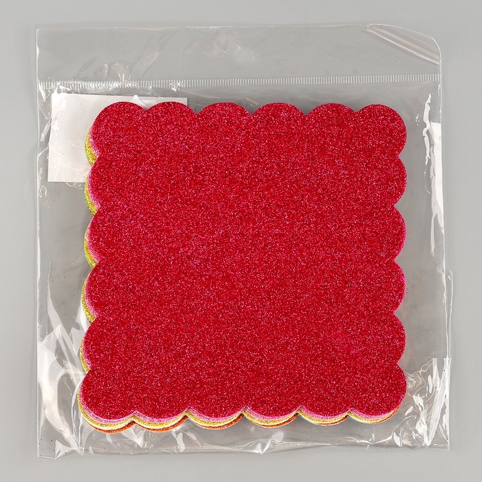 Набор наклеек из EVA  Набор наклеек из EVA "Квадрат", 6 шт, цвет МИКС