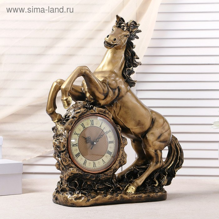 Часы настольные интерьерные каминные Часы настольные интерьерные каминные "Конь", 51 х 39 х 17 см 3940744