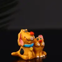 Фигурка полистоун &laquo;Котик с собачкой&raquo;, 3.6&times;4.2&times;2.2 см