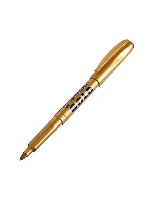 Маркер для декора Centropen 2690, перманентный, узел 3.8 мм, линия 1.5-3.0 мм, золотой
