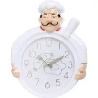 Часы настенные интерьерные &laquo;Шеф&raquo;, серия: Кухня, бесшумные, плавный ход, 29.5&times;23 см, d=16.5 см, белые