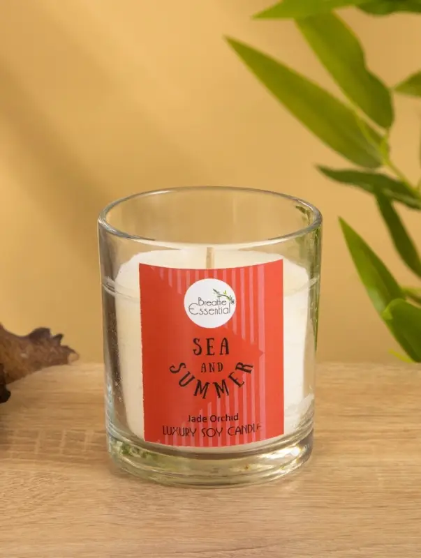 Свеча с кристаллом внутри Sea and Summer Свеча с кристаллом внутри Sea and Summer "Jade orchid" орхидея, 120 гр