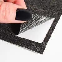 Заплатки джинсовые, креевые, лист 10&times;18 см, 10 шт., чёрный