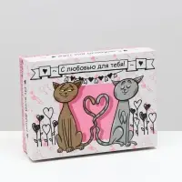 Подарочная коробка "Котики", 16,5 х 12,5 х 5,2 см