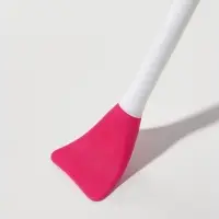 Кисть для масок, двусторонняя, силиконовая, 14.8 см, цвет розовый