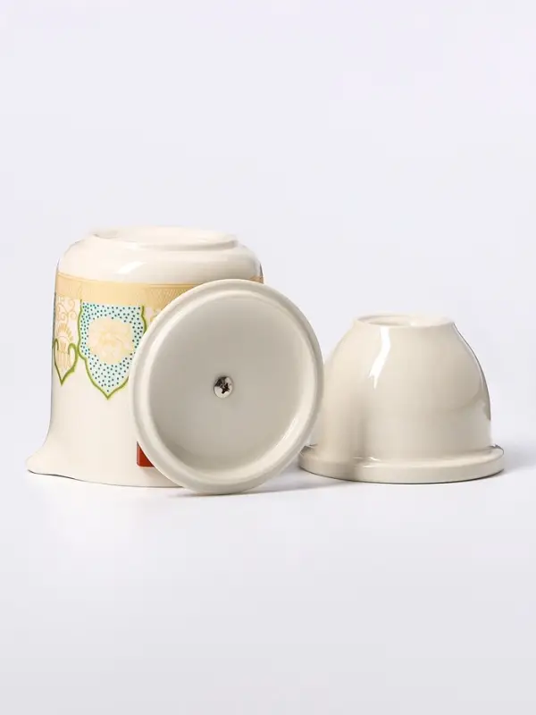 Набор для чайной церемонии ДЖЕКИЧАЙ &laquo;Юдзава&raquo;, 7 предметов, на 4 персоны, чашка 50 мл, чайник 285 мл, керамика, белый