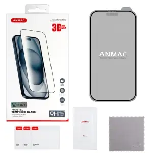 Защитное стекло для iPhone 16 ANMAC 3D матовое с сеточкой Арт. 1137497
