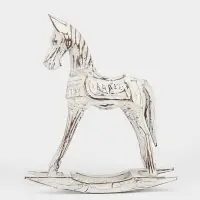 Сувенир интерьерный &laquo;Лошадка-качалка&raquo;, 27&times;7.5&times;32 см, дерево, белый антик